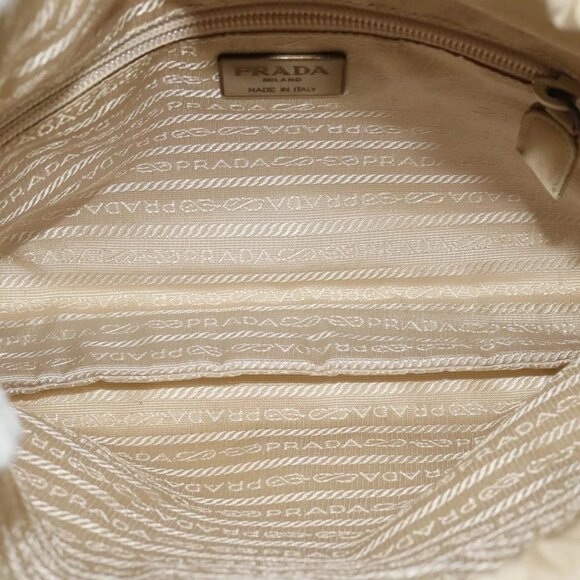 PRADA Pouch Nylon Beige Auth 120457V - Picture 10 of 16